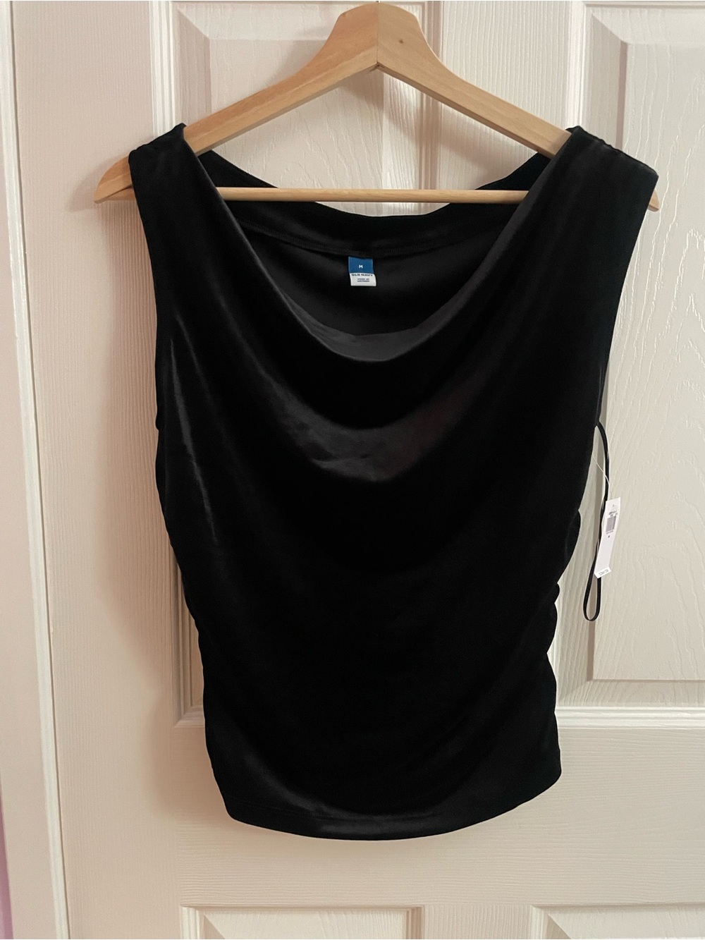 Old Navy Black Drape Neck Tank Cami